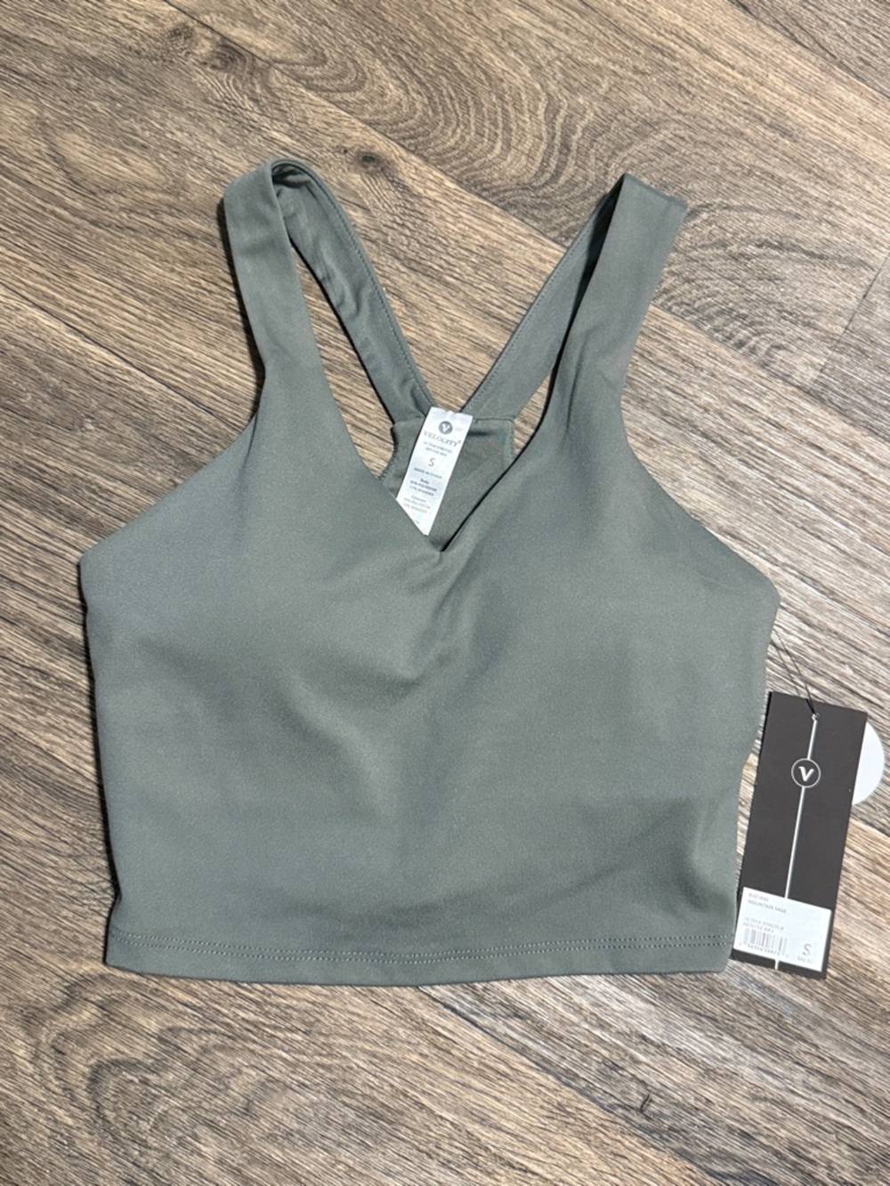Velocity - green olive tank top